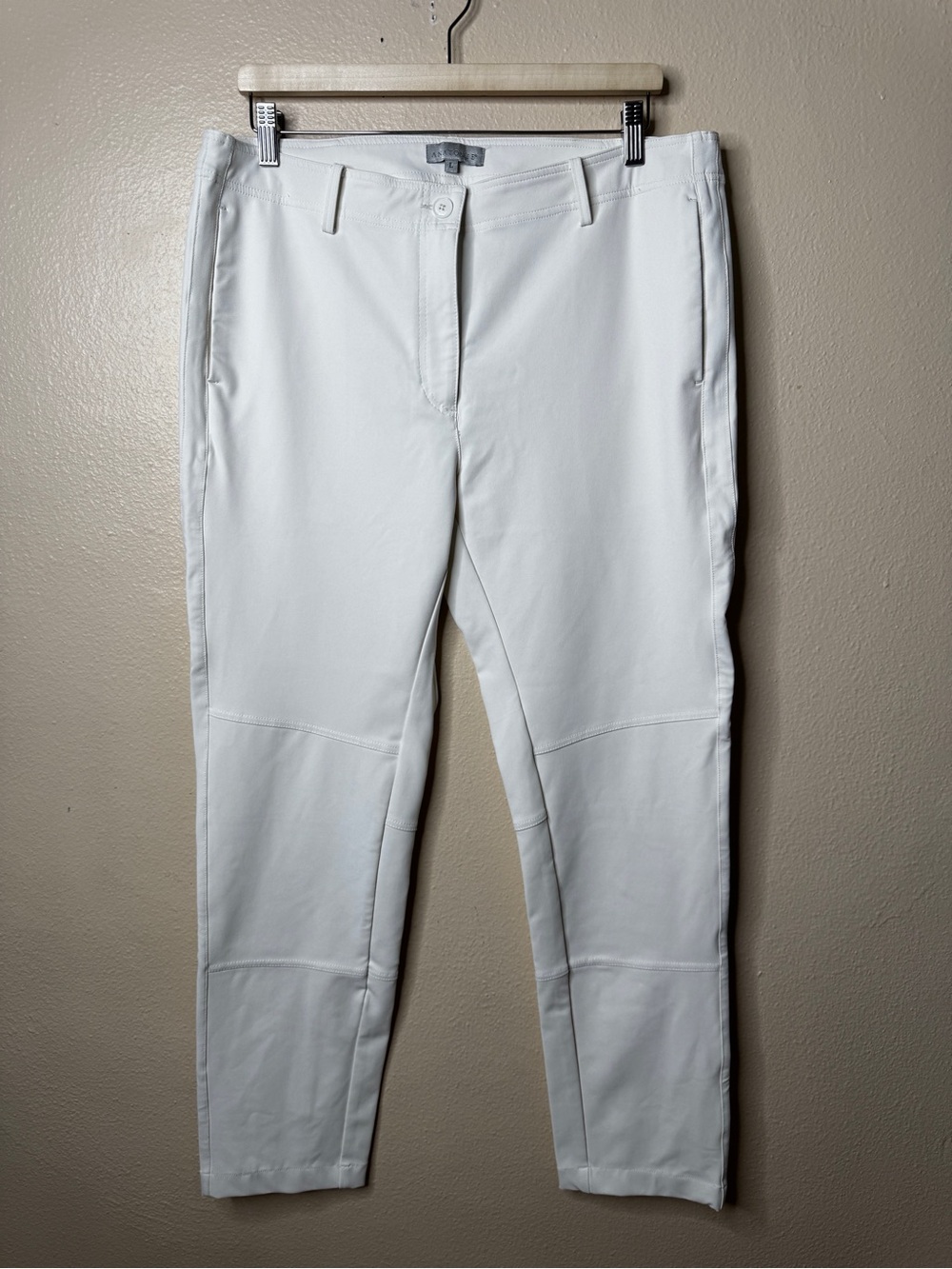 Anatomie Pants Women's Large White Stretch Travel Career Ankle